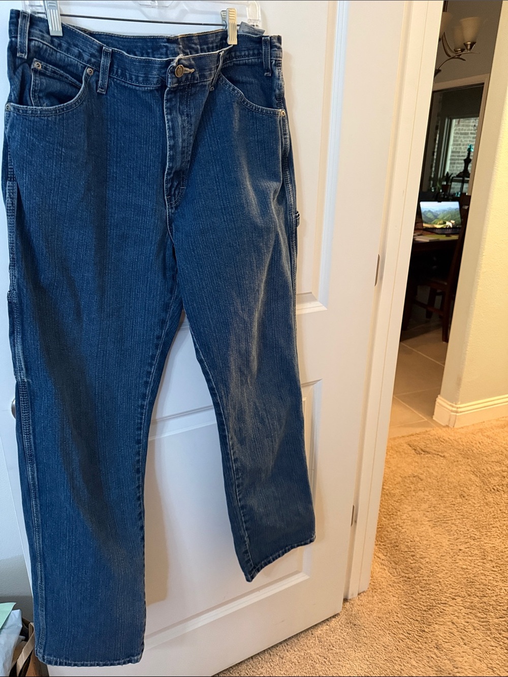 Dickies Men's Blue Relaxed Carpenter Jeans 36/34
